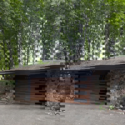 Modern Wood Garage Door Photo